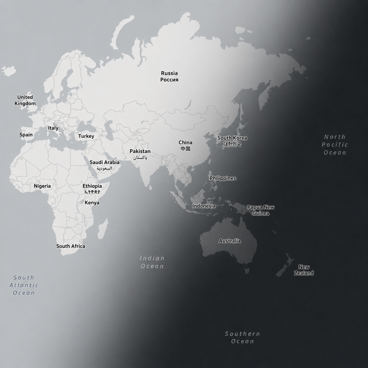 AirBook route map with light and dark chart style